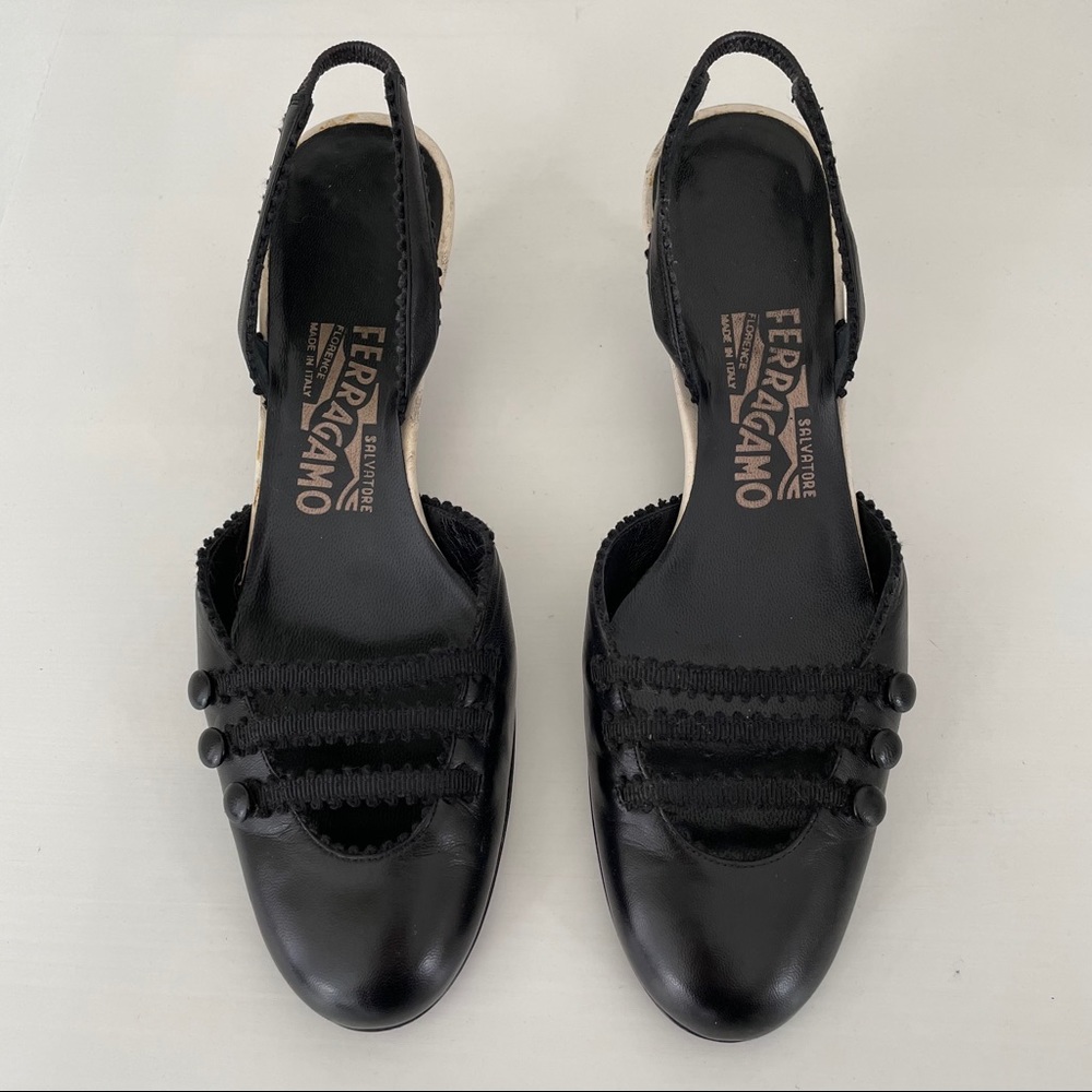 Ferragamo sling back pumps
